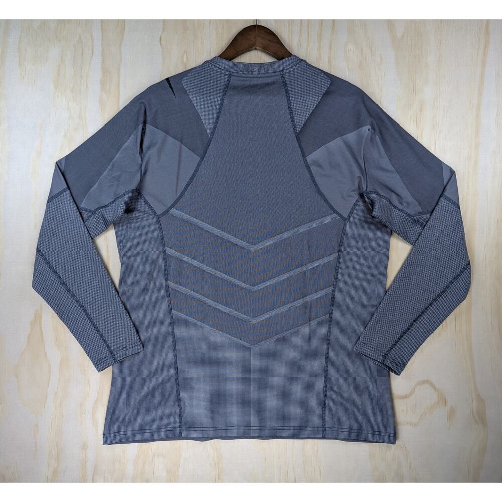 Nike Men's XL Pro Hyperwarm Fitted Long Sleeve Shirt Padded Chest Gray - Picture 6 of 9